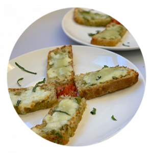 Pesto Mozzarella Focaccia Appetizer